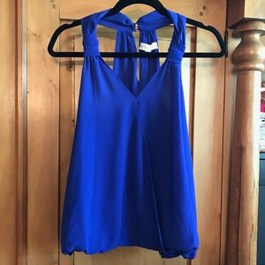 Like NEW A'gaci Royal Blue Wrap Tank Blouse